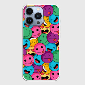 Чехол для iPhone 13 Pro с принтом Pattern в Белгороде,  |  | color | cool | eyes | face | heart | hype | pattern | smile | tongue | глаза | круто | лицо | сердце | узор | улыбка | хайп | цвет | язык