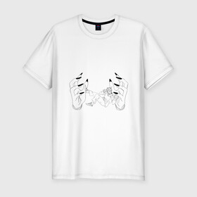Мужская футболка хлопок Slim с принтом Jujutsu Kaisen Itadori в Белгороде, 92% хлопок, 8% лайкра | приталенный силуэт, круглый вырез ворота, длина до линии бедра, короткий рукав | hand | itadori | sukuna | итадори | магическая битва | руки | сукуна