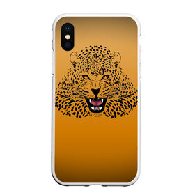 Чехол для iPhone XS Max матовый с принтом Леопард в Белгороде, Силикон | Область печати: задняя сторона чехла, без боковых панелей | big cat | cat | leopard | кот | кошка | леопард
