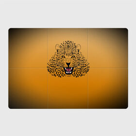 Магнитный плакат 3Х2 с принтом Леопард в Белгороде, Полимерный материал с магнитным слоем | 6 деталей размером 9*9 см | Тематика изображения на принте: big cat | cat | leopard | кот | кошка | леопард