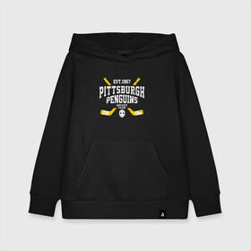 Детская толстовка хлопок с принтом Pittsburgh Penguins в Белгороде, 100% хлопок | Круглый горловой вырез, эластичные манжеты, пояс, капюшен | hockey | nhl | penguins | pittsburg | pittsburgh | pittsburgh penguins | usa | нхл | пингвинз | питтсбург | питтсбург пингвинз | спорт | сша | хоккей | шайба