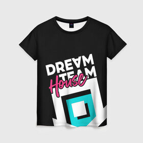 Женская футболка 3D с принтом House в Белгороде, 100% полиэфир ( синтетическое хлопкоподобное полотно) | прямой крой, круглый вырез горловины, длина до линии бедер | blogger | bloggers | dream team | dream team house | dreamteam | dth | tik tok | tik tok house | блогер | блогеры | тик ток | тиктокеры