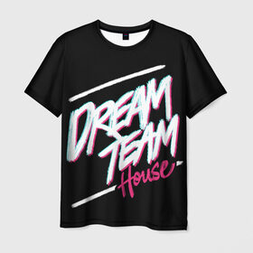 Мужская футболка 3D+ с принтом Dream Team House Brush в Белгороде, 100% микрофибра | круглый вырез горловины, длина до линии бедер | Тематика изображения на принте: blogger | bloggers | dream team | dream team house | dreamteam | dth | tik tok | tik tok house | блогер | блогеры | тик ток | тиктокеры