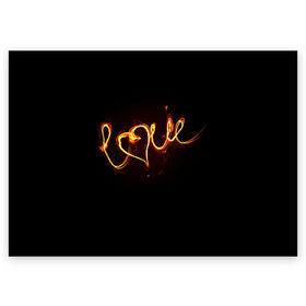 Поздравительная открытка с принтом Огненная любовь в Белгороде, 100% бумага | плотность бумаги 280 г/м2, матовая, на обратной стороне линовка и место для марки
 | любовь | огненная надпись | позитив. | романтика | сердце | я люблю