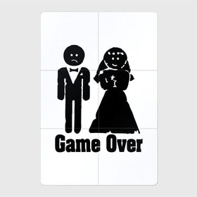 Магнитный плакат 2Х3 с принтом Игра окончена в Белгороде, Полимерный материал с магнитным слоем | 6 деталей размером 9*9 см | game | game over | брак | игра | муж и жена | свадьба | семья | юмор
