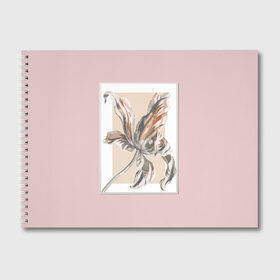 Альбом для рисования с принтом Цветок в рамке в Белгороде, 100% бумага
 | матовая бумага, плотность 200 мг. | ботаника | илюстрация | прямоугольник | рамка | рисунок | хлопок | цветок