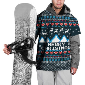 Накидка на куртку 3D с принтом Свитер Merry Christmas в Белгороде, 100% полиэстер |  | Тематика изображения на принте: 8бит | merry christmas | вязаный | горы | новый год | олени | пиксельный | ретро | рождество | свитер | узор