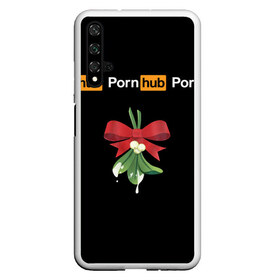 Чехол для Honor 20 с принтом XXXMAS (PornHub) в Белгороде, Силикон | Область печати: задняя сторона чехла, без боковых панелей | Тематика изображения на принте: brazzers | christmas | marry | new | santa | snow | winter | xmas | xxxmas | year | год | дед | мороз | новый | пронохаб | снег