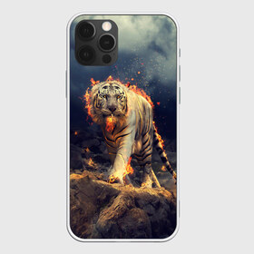 Чехол для iPhone 12 Pro Max с принтом Тигр в огне в Белгороде, Силикон |  | cat | kitten | kitty | lion | pet | tiger | арт | взгляд | животные | кот | котёнок | коты | котятки | котятушки | кошечки | кошка | кошки | лев | мордочка | тигр