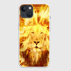 Чехол для iPhone 13 с принтом Лев в Белгороде,  |  | cat | kitten | kitty | lion | pet | tiger | арт | взгляд | животные | кот | котёнок | коты | котятки | котятушки | кошечки | кошка | кошки | лев | мордочка | тигр