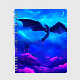 Тетрадь с принтом Беззубик в Белгороде, 100% бумага | 48 листов, плотность листов — 60 г/м2, плотность картонной обложки — 250 г/м2. Листы скреплены сбоку удобной пружинной спиралью. Уголки страниц и обложки скругленные. Цвет линий — светло-серый
 | dragon | how to train your dragon the hidden world | драконы | икинг | как приручить дракона 3 | персонажи