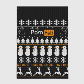Постер с принтом Christmas PornHub в Белгороде, 100% бумага
 | бумага, плотность 150 мг. Матовая, но за счет высокого коэффициента гладкости имеет небольшой блеск и дает на свету блики, но в отличии от глянцевой бумаги не покрыта лаком | 