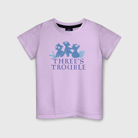 Детская футболка хлопок с принтом Threes Trouble в Белгороде, 100% хлопок | круглый вырез горловины, полуприлегающий силуэт, длина до линии бедер | brave | merida | pixar | vdzabma | мерида | пиксар | храбрая | храбрая сердцем