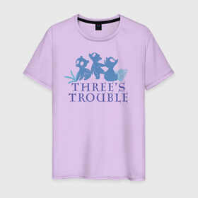 Мужская футболка хлопок с принтом Threes Trouble в Белгороде, 100% хлопок | прямой крой, круглый вырез горловины, длина до линии бедер, слегка спущенное плечо. | brave | merida | pixar | vdzabma | мерида | пиксар | храбрая | храбрая сердцем
