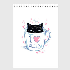 Скетчбук с принтом Я Люблю Спать в Белгороде, 100% бумага
 | 48 листов, плотность листов — 100 г/м2, плотность картонной обложки — 250 г/м2. Листы скреплены сверху удобной пружинной спиралью | cat | cats | coffee | i | love | nekoffee | night | sleep | вечер | жарко | зима | кот | котенок | котик | котэ | котяра | котята | кофе | кошка | люблю | любовь | нежное | нежный | ночь | сон | спать | тепло | холод | холодно | я