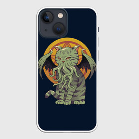 Чехол для iPhone 13 mini с принтом Cathulhu в Белгороде,  |  | cat | cathulhu | cats | cthulhu | ocean | sea | бездна | котенок | котэ | котяра | котята | кошка | ктулху | море | океан