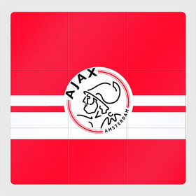 Магнитный плакат 3Х3 с принтом AJAX AMSTERDAM в Белгороде, Полимерный материал с магнитным слоем | 9 деталей размером 9*9 см | Тематика изображения на принте: ajax | amsterdam | football | holland | red | sport | team | white | амстердам | аякс | гол | голландия | красный | логотип | мяч | нидерланды | полосы | спорт | футбол