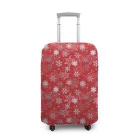 Чехол для чемодана 3D с принтом Снежинки в Белгороде, 86% полиэфир, 14% спандекс | двустороннее нанесение принта, прорези для ручек и колес | merry christmas | дед мороз | ёлка | зима | зимние узоры | мороз | новый год | подарок | праздник | рождество | с новым годом | салют | санта клаус | свитер с оленями | снег | снеговик | снегурочка | снежинки