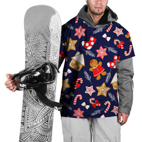 Накидка на куртку 3D с принтом Новый Год в Белгороде, 100% полиэстер |  | 2020 | christmas | new year | бык | год быка | дед мороз | елка | зима | новый год | подарки | рождество | санта | свитер | снег | снежинки