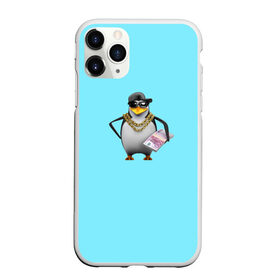 Чехол для iPhone 11 Pro Max матовый с принтом Гангста пингвин в Белгороде, Силикон |  | Тематика изображения на принте: 