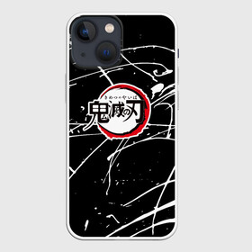 Чехол для iPhone 13 mini с принтом Demon Slayer: Kimetsu no Yaiba в Белгороде,  |  | anime | demon slayer | аниме | демон | манга | мультик | мультфильм | надпись на японском | танджиро камадо