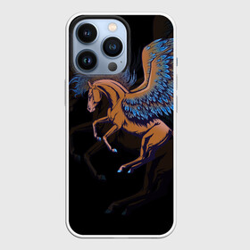 Чехол для iPhone 13 Pro с принтом Pegasus wings в Белгороде,  |  | Тематика изображения на принте: pegasus | винтаж | графика | животное | зверь | конь | крыло | крылья | лошадь | пегас | перо | перья | пони