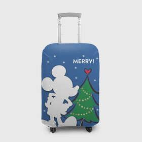 Чехол для чемодана 3D с принтом Mickey Mouse в Белгороде, 86% полиэфир, 14% спандекс | двустороннее нанесение принта, прорези для ручек и колес | christmas | disney | mickey mouse | minnie mouse | new year | stitch | vdgerir | дисней