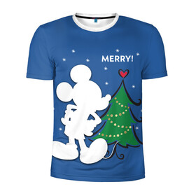 Мужская футболка 3D спортивная с принтом Mickey Mouse в Белгороде, 100% полиэстер с улучшенными характеристиками | приталенный силуэт, круглая горловина, широкие плечи, сужается к линии бедра | Тематика изображения на принте: christmas | disney | mickey mouse | minnie mouse | new year | stitch | vdgerir | дисней
