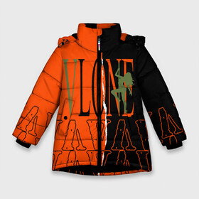 Зимняя куртка для девочек 3D с принтом V lone orange dark logo в Белгороде, ткань верха — 100% полиэстер; подклад — 100% полиэстер, утеплитель — 100% полиэстер. | длина ниже бедра, удлиненная спинка, воротник стойка и отстегивающийся капюшон. Есть боковые карманы с листочкой на кнопках, утяжки по низу изделия и внутренний карман на молнии. 

Предусмотрены светоотражающий принт на спинке, радужный светоотражающий элемент на пуллере молнии и на резинке для утяжки. | fashion | lone | orange | rap | top | v lone | аниме