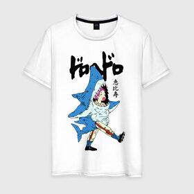 Мужская футболка хлопок с принтом DOROHEDORO в Белгороде, 100% хлопок | прямой крой, круглый вырез горловины, длина до линии бедер, слегка спущенное плечо. | anime | dorohedoro | ebisu | manga | акула | аниме | дорохедоро | манга | эбису