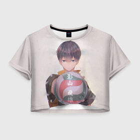 Женская футболка Crop-top 3D с принтом Haikyuu!! Tobio в Белгороде, 100% полиэстер | круглая горловина, длина футболки до линии талии, рукава с отворотами | anime | haikyu | haikyuu | hinata | karasuno | kei | nekoma | nishinoya | satori | tobio | yu | аниме | волейбол | волейбол аниме | кей | нишиноя ю | сатори | спорт | тобио | хината