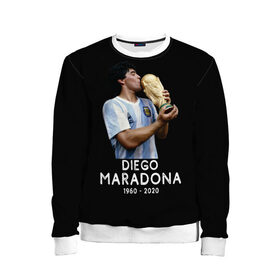 Детский свитшот 3D с принтом Diego Maradona в Белгороде, 100% полиэстер | свободная посадка, прямой крой, мягкая тканевая резинка на рукавах и понизу свитшота | 10 | 1960 | 2020 | argentina | barcelona | diego | football | legend | leo | lionel | maradona | messi | retro | rip | soccer | аргентина | барселона | бога | диего | легенда | лионель | марадона | месси | мяч | ретро | рука | форма | футбол