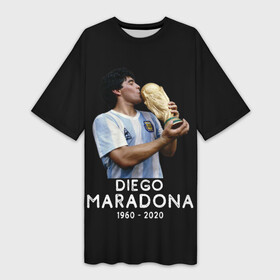 Платье-футболка 3D с принтом Diego Maradona в Белгороде,  |  | 10 | 1960 | 2020 | argentina | barcelona | diego | football | legend | leo | lionel | maradona | messi | retro | rip | soccer | аргентина | барселона | бога | диего | легенда | лионель | марадона | месси | мяч | ретро | рука | форма | футбол