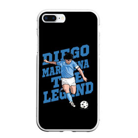 Чехол для iPhone 7Plus/8 Plus матовый с принтом Diego Maradona в Белгороде, Силикон | Область печати: задняя сторона чехла, без боковых панелей | 10 | 1960 | 2020 | argentina | barcelona | diego | football | legend | leo | lionel | maradona | messi | retro | rip | soccer | аргентина | барселона | бога | диего | легенда | лионель | марадона | месси | мяч | ретро | рука | форма | футбол