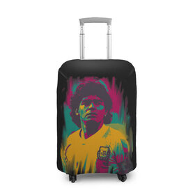 Чехол для чемодана 3D с принтом Diego Maradona в Белгороде, 86% полиэфир, 14% спандекс | двустороннее нанесение принта, прорези для ручек и колес | 10 | 1960 | 2020 | argentina | barcelona | diego | football | legend | leo | lionel | maradona | messi | retro | rip | soccer | аргентина | барселона | бога | диего | легенда | лионель | марадона | месси | мяч | ретро | рука | форма | футбол