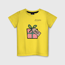 Детская футболка хлопок с принтом Friends. Подарок Joey в Белгороде, 100% хлопок | круглый вырез горловины, полуприлегающий силуэт, длина до линии бедер | christmas | friends | gift | joey | vdkarsve | xmas | друзья | новый год | подарок | сериал
