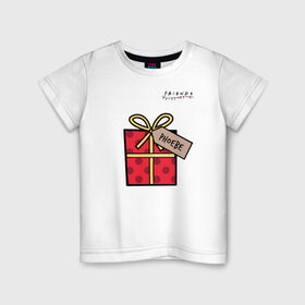 Детская футболка хлопок с принтом Friends. Подарок Phoebe в Белгороде, 100% хлопок | круглый вырез горловины, полуприлегающий силуэт, длина до линии бедер | christmas | friends | gift | phoebe | vdkarsve | xmas | друзья | новый год | подарок | сериал
