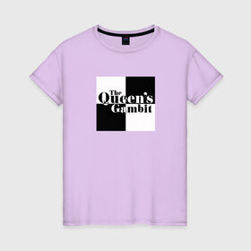 Женская футболка хлопок с принтом Ход королевы / The Que в Белгороде, 100% хлопок | прямой крой, круглый вырез горловины, длина до линии бедер, слегка спущенное плечо | Тематика изображения на принте: gambit | the queens 