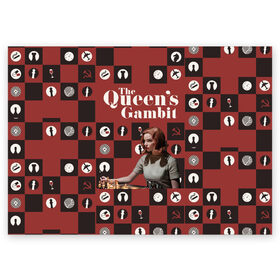 Поздравительная открытка с принтом Ход королевы / The Que в Белгороде, 100% бумага | плотность бумаги 280 г/м2, матовая, на обратной стороне линовка и место для марки
 | gambit | the queens 
