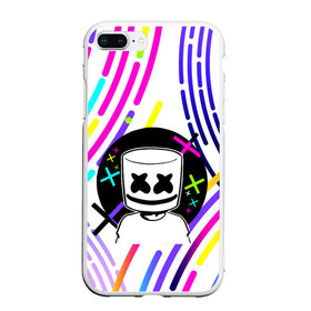 Чехол для iPhone 7Plus/8 Plus матовый с принтом MARSHMELLO в Белгороде, Силикон | Область печати: задняя сторона чехла, без боковых панелей | fortnite | game. | marshmello | music | маршмелло | маршмело | музыка | фортнайт