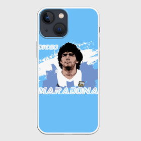 Чехол для iPhone 13 mini с принтом Диего Марадона в Белгороде,  |  | diego | diego armando maradona | maradona | аргентина | диего | король | легенда | марадона | нападающий | полузащитник | футбол | футболист