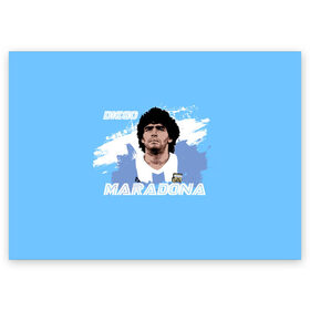 Поздравительная открытка с принтом Диего Марадона в Белгороде, 100% бумага | плотность бумаги 280 г/м2, матовая, на обратной стороне линовка и место для марки
 | diego | diego armando maradona | maradona | аргентина | диего | король | легенда | марадона | нападающий | полузащитник | футбол | футболист