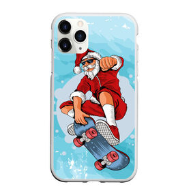 Чехол для iPhone 11 Pro Max матовый с принтом Cool Santa в Белгороде, Силикон |  | Тематика изображения на принте: 