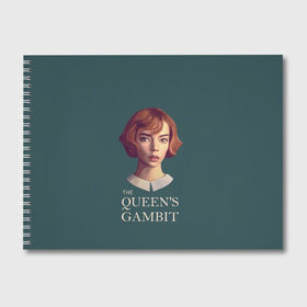 Альбом для рисования с принтом The Queens Gambit в Белгороде, 100% бумага
 | матовая бумага, плотность 200 мг. | netflix | the queens gambit | королева | нетфликс | сериалы | ход королевы | шахматы