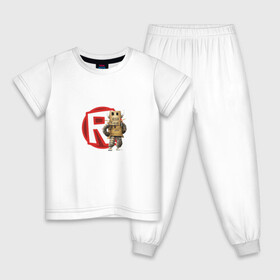 Детская пижама хлопок с принтом Roblox в Белгороде, 100% хлопок |  брюки и футболка прямого кроя, без карманов, на брюках мягкая резинка на поясе и по низу штанин
 | game | roblox | игра | роблокс | робот