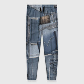 Женские брюки 3D с принтом Jeans life в Белгороде, полиэстер 100% | прямой крой, два кармана без застежек по бокам, с мягкой трикотажной резинкой на поясе и по низу штанин. В поясе для дополнительного комфорта — широкие завязки | cool | fashion | hype | jeans | texture | vanguard | авангард | круто | мода | текстура | хайп