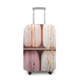 Чехол для чемодана 3D с принтом Макарон в Белгороде, 86% полиэфир, 14% спандекс | двустороннее нанесение принта, прорези для ручек и колес | еда | макаронс | макароны | макаруни | макран | пирожное | франция | французская еда