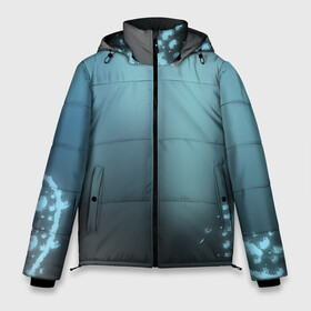 Мужская зимняя куртка 3D с принтом Водяные свечения в Белгороде, верх — 100% полиэстер; подкладка — 100% полиэстер; утеплитель — 100% полиэстер | длина ниже бедра, свободный силуэт Оверсайз. Есть воротник-стойка, отстегивающийся капюшон и ветрозащитная планка. 

Боковые карманы с листочкой на кнопках и внутренний карман на молнии. | глубины | пузыри | свечение