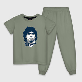 Детская пижама хлопок с принтом Diego 10 в Белгороде, 100% хлопок |  брюки и футболка прямого кроя, без карманов, на брюках мягкая резинка на поясе и по низу штанин
 | 10 | el diego | legend | maradona | аргентина | легенда | марадона | форма