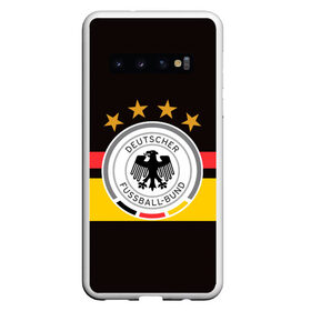 Чехол для Samsung Galaxy S10 с принтом СБОРНАЯ ГЕРМАНИИ в Белгороде, Силикон | Область печати: задняя сторона чехла, без боковых панелей | flag | football | germany | logo | sport | team | германия | логотип | сборная | спорт | флаг | футбол